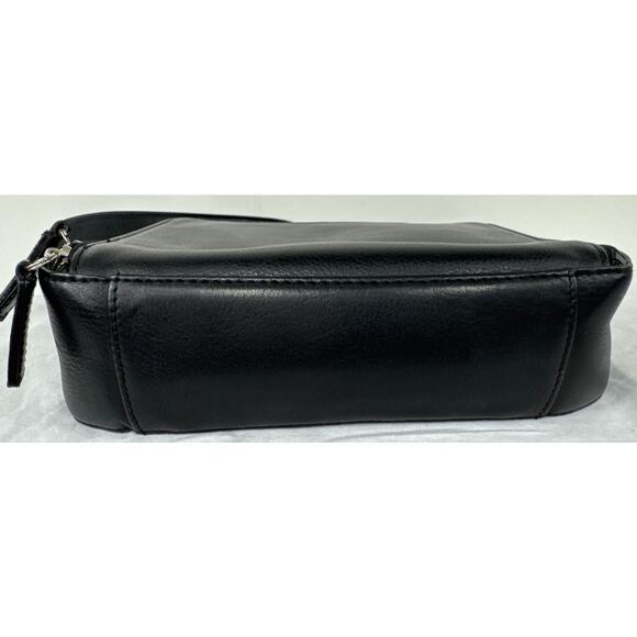 Fossil Black Leather Organizer Shoulder Bag - Picture 3 of 12